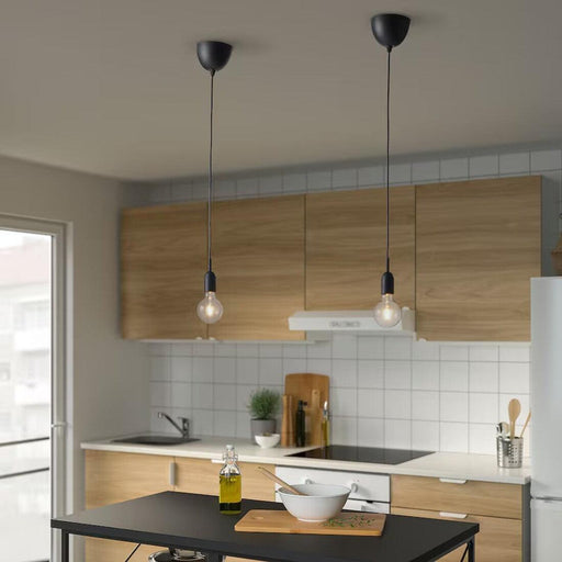 Digital Shoppy Modern dark-bluecord set by IKEA GRÅVACKA, 1.8 m, shown with light bulb.  40504937