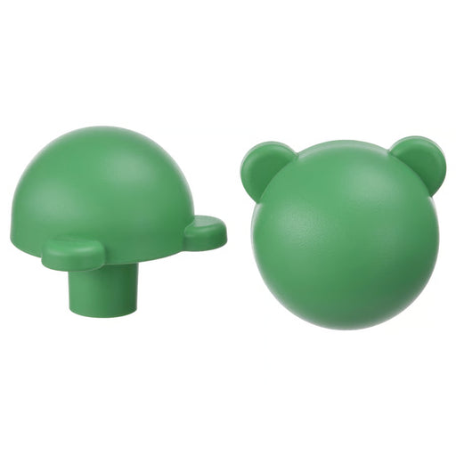 IKEA GREJSIMOJS green bear knob 38mm front view playful kids drawer handle #10617417