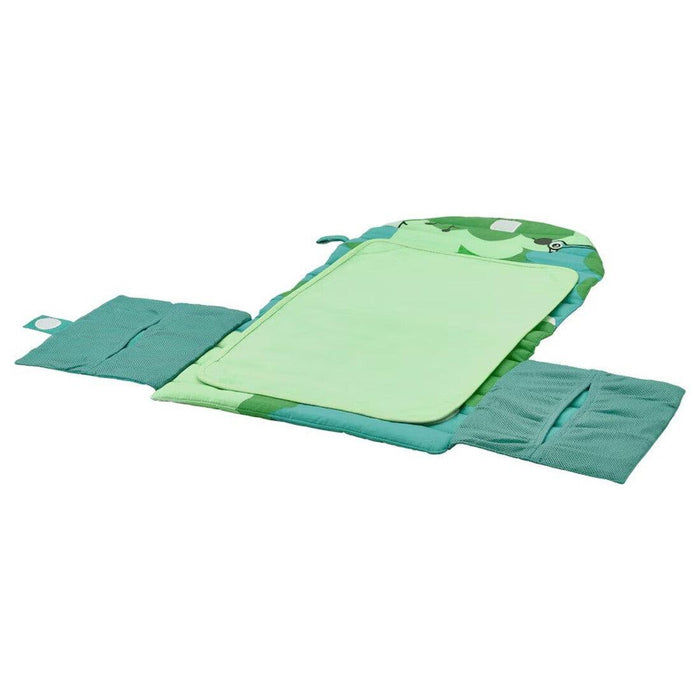 IKEA KLAPPA PLAYBOOK with GRÖNFINK Babycare mat, foldable/green, 70x35 cm