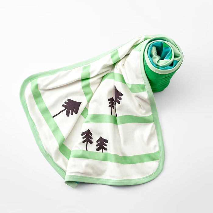 IKEA GRÖNFINK Blanket, green/tree pattern, 80x100 cm (31x39 ")