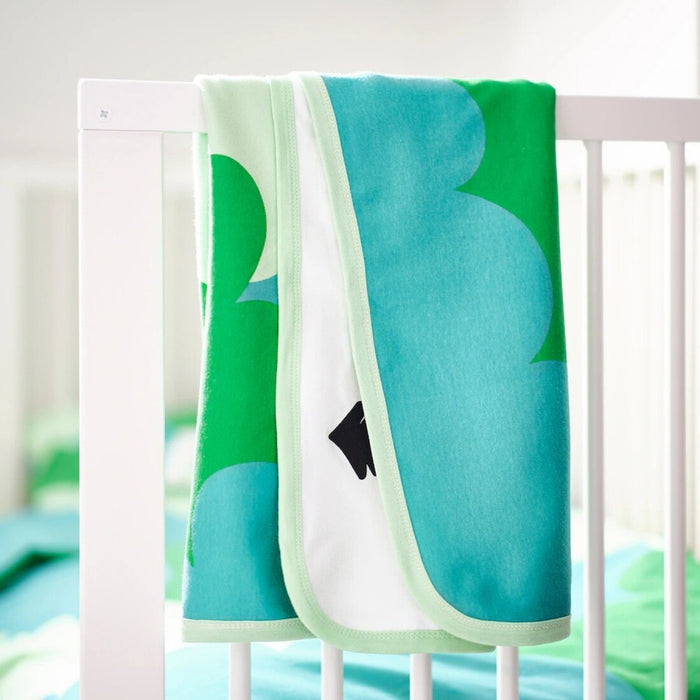 IKEA GRÖNFINK Blanket, green/tree pattern, 80x100 cm (31x39 ")