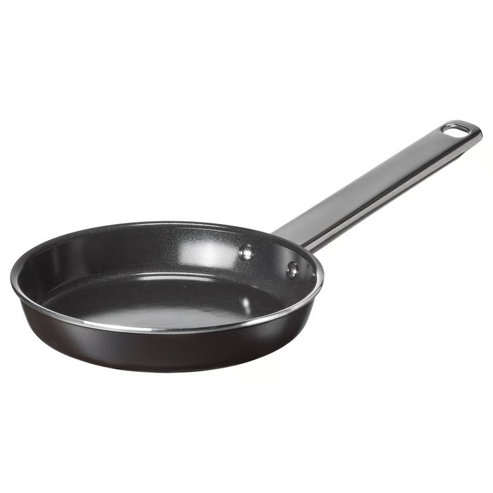 IKEA GULDÖRING 16 cm non-stick frying pan in black-grey with stainless steel handle #30611136
