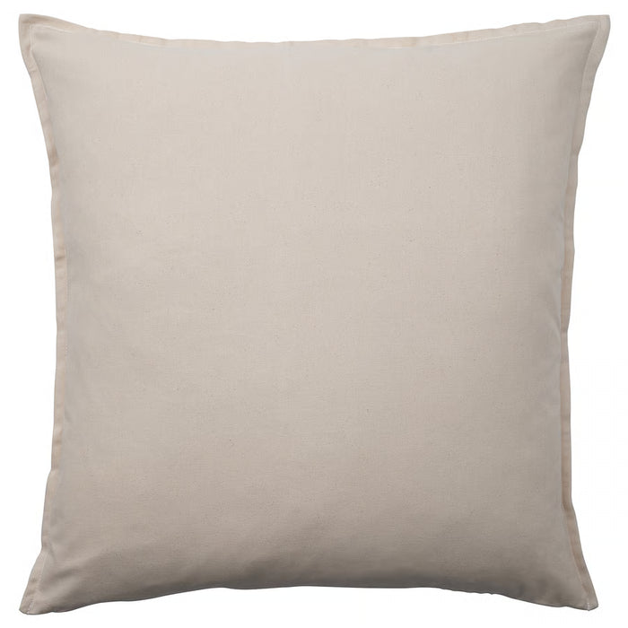 IKEA GURLI square beige cushion cover in recycled cotton with a simple, plain look