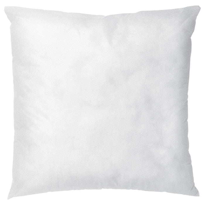 IKEA FIALISA Cushion pad, White, 50x50 cm with Cushion cover, grey, broad-striped,50x50 cm