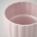 IKEA HÄNGSÄLG light pink plant pot 9cm top-down view showing flower-like wavy rim shape