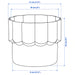 IKEA HÄNGSÄLG light pink plant pot 9cm side profile showing outside diameter and height
