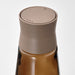  IKEA HALVTOM single amber brown glass spice jar with brown polypropylene cap side view