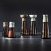  IKEA HALVTOM salt and pepper shaker set overhead flat lay showing both units