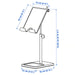 Technical measurement illustration for IKEA HAVREHOJ tablet holder showing depth 16 cm, height 32 cm, width 12 cm