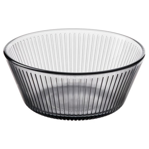 IKEA HAVSGÄDDA pink ribbed glass bowl 12cm, round tempered glass #60607406