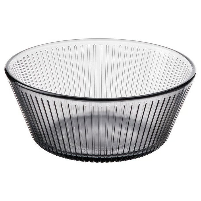 IKEA HAVSGÄDDA pink ribbed glass bowl 12cm, round tempered glass #60607406