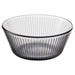 IKEA HAVSGÄDDA pink ribbed glass bowl 12cm, round tempered glass #60607406