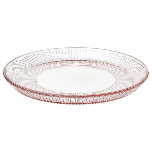 IKEA HAVSGÄDDA pink stripe tempered glass side plate 21cm product view #80607405
