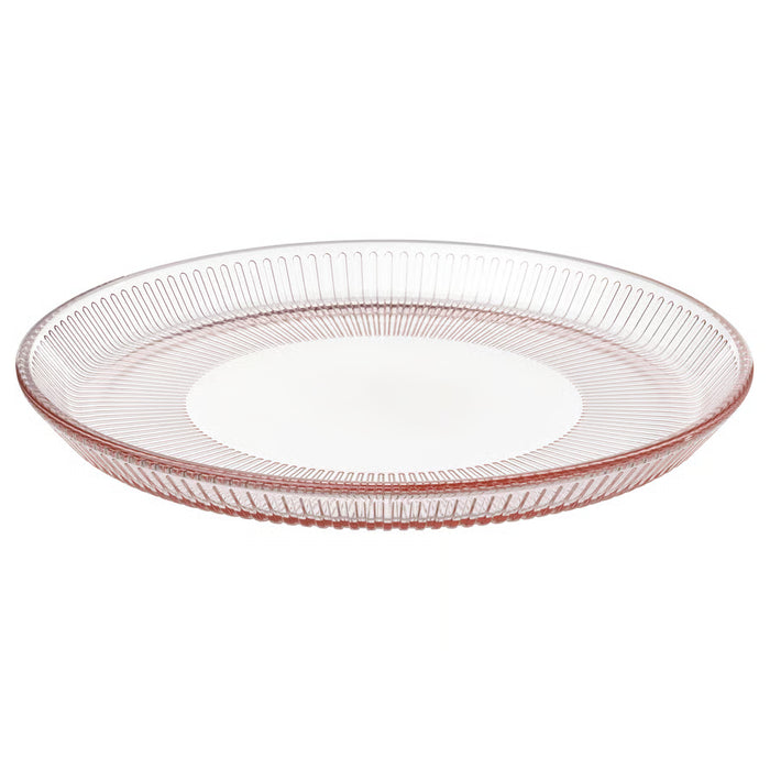 IKEA HAVSGÄDDA pink stripe tempered glass side plate 21cm product view #80607405
