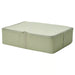 IKEA HEMMAFIXARE storage case flower pale grey-green 69x51x19 cm closed top view on shelf #90630448