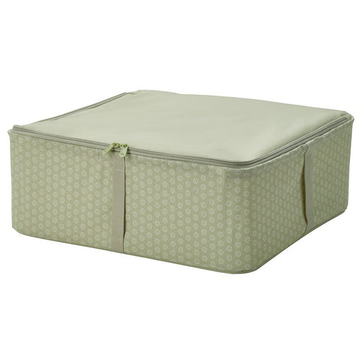 IKEA HEMMAFIXARE fabric storage case in flower pale grey-green, 44x51x19 cm #30630446