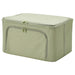 IKEA HEMMAFIXARE fabric storage case floral pale grey-green 51x34x28 cm closed view on wardrobe shelf #80630444