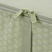 Close-up of IKEA HEMMAFIXARE storage case flower print fabric and zip detail