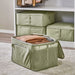 IKEA HEMMAFIXARE storage case floral print close-up showing soft fabric texture and sturdy frame edges