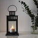 Close-up of IKEA HEMSJÖ natural unscented block candle texture and wick detail