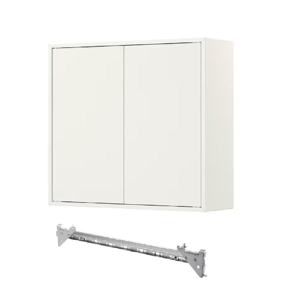 IKEA EKET w 2 doors and 2 shelves with Suspension rail, white