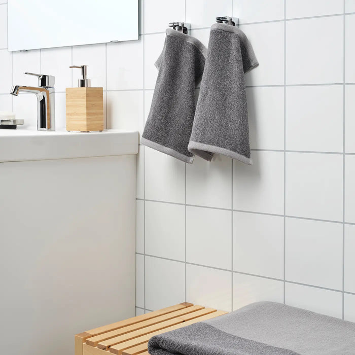 IKEA HIMLEÅN Washcloth Dark Grey/Mélange – Pack of 2 | Soft, Absorbent