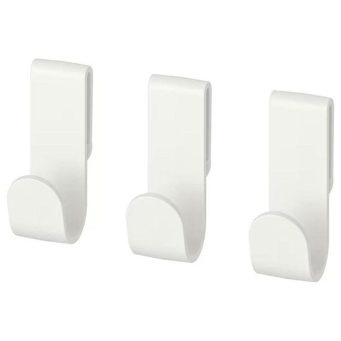 IKEA HJÄLPA Hook, white 3 pack with Clothes Rail, White, 80X55 cm