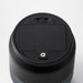 Black battery-operated IKEA HJULMÖJA LED candle with frosted glass and timer controls