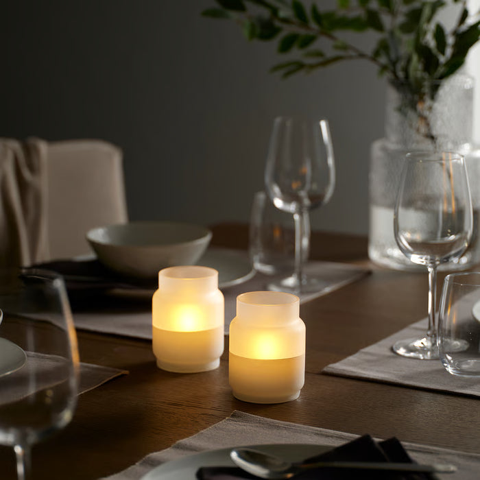 IKEA HJULMÖJA LED Table Decoration — White | Flameless Candle Glow