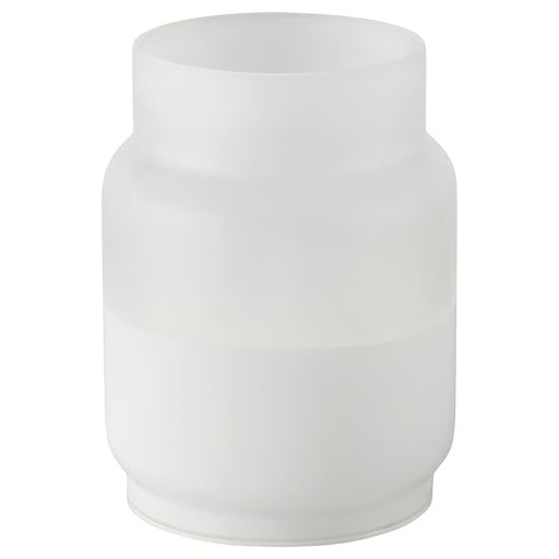 IKEA HJULMÖJA white frosted glass LED table decoration with timer, warm candle-like glow #00642479