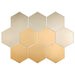  IKEA HÖNEFOSS hexagon mirror 10 pack brown tinted glass honeycomb pattern flat lay #40182060