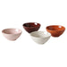 IKEA HÖSTAGILLE glossy stoneware bowls set of 4 in pink, dark red, white and orange #40632831
