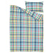 IKEA HÖSTGENTIANA duvet cover and pillowcase set neatly folded flat lay