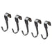 IKEA HULTARP hook black pack of 5 S-hooks for kitchen wall storage arranged in a row #90444446