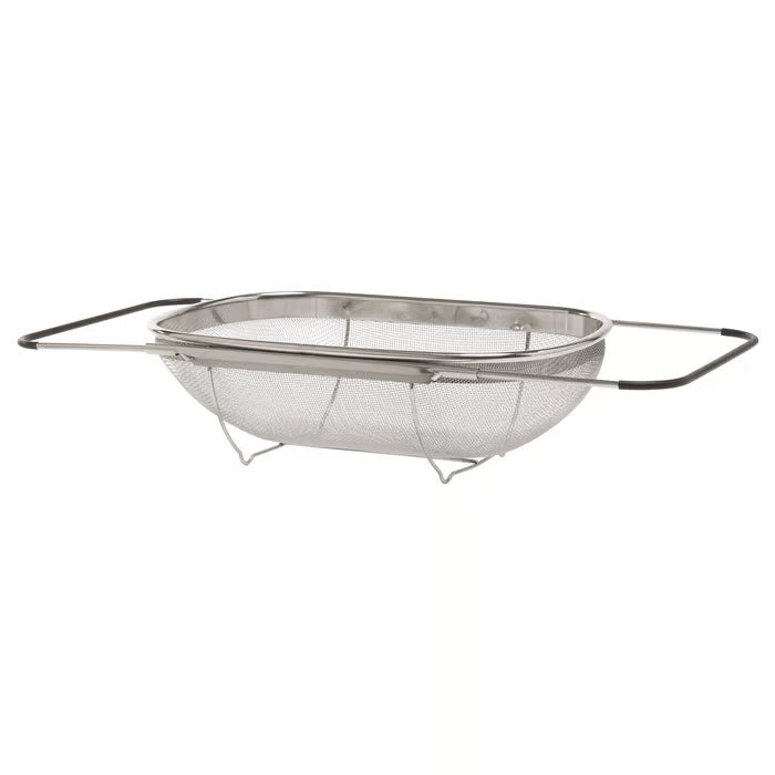 IKEA IDEALISK Colander Stainless Steel & Black — Adjustable Handles | Fits Most Sink Bowls