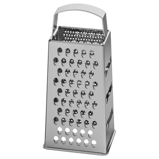  IKEA IDEALISK stainless steel 4-sided box grater front view with handle, 20cm height #50191907