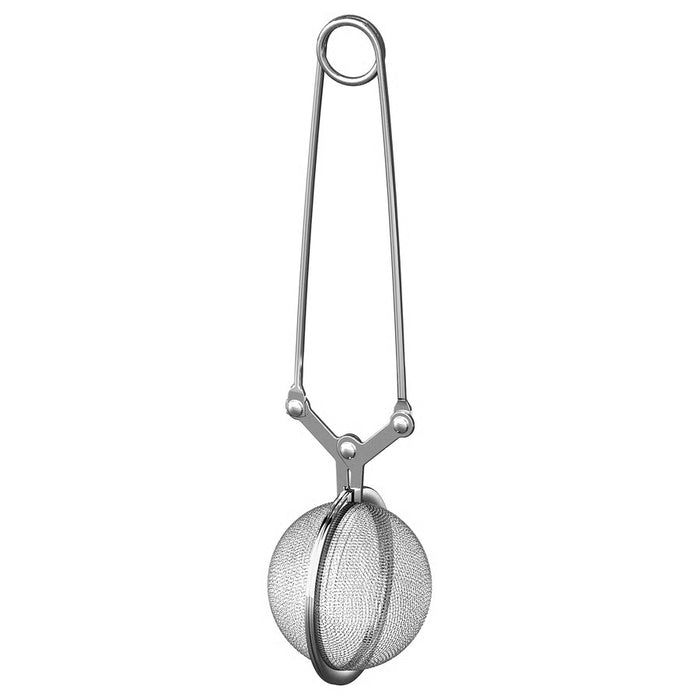  IKEA IDEALISK stainless steel tea infuser mesh sphere with ring handle and v-holder stand #40179835