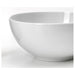 Close-up of IKEA IKEA 365+ white porcelain bowl 16cm showing smooth glossy surface and rounded edges