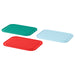 IKEA 365+ chopping board 3-pack red blue and green PE plastic slim profile front view #30406305