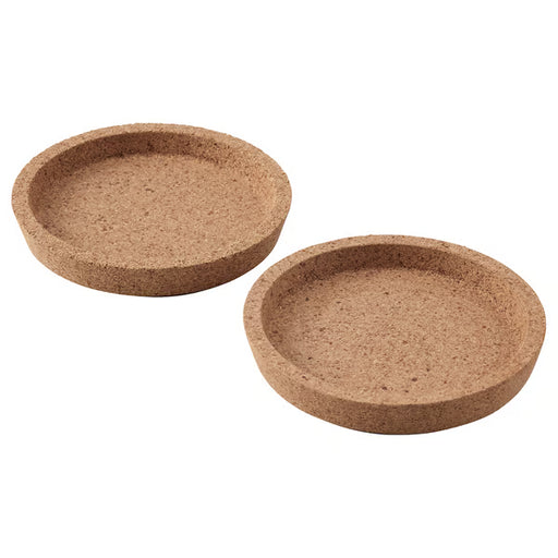 IKEA 365+ cork coaster natural brown round 10cm pack of two tabletop protection #10282947