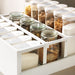 IKEA 365+ dry food jar side profile showing full height 30cm transparent storage jar