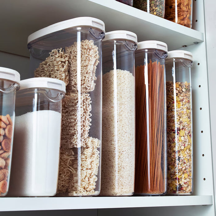 IKEA 365+ dry food jar white lid viewed from above showing interior capacity