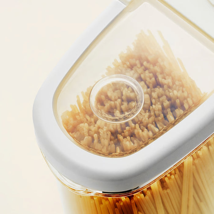IKEA 365+ dry food jar with lid shown alongside other sizes in the 365+ series