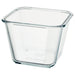 IKEA 365+ square clear glass food container 1.2L transparent heat-resistant standalone view #00359211
