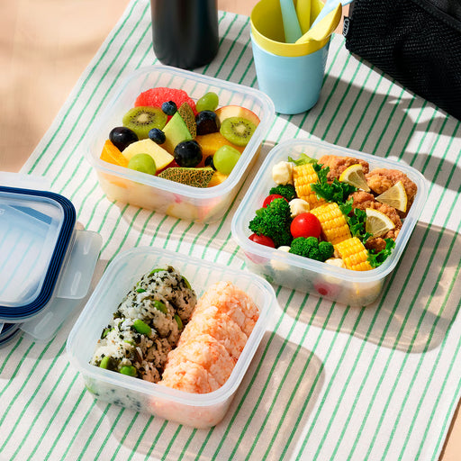 IKEA IKEA 365+ 750ml square food container shown with lid removed, transparent body visible