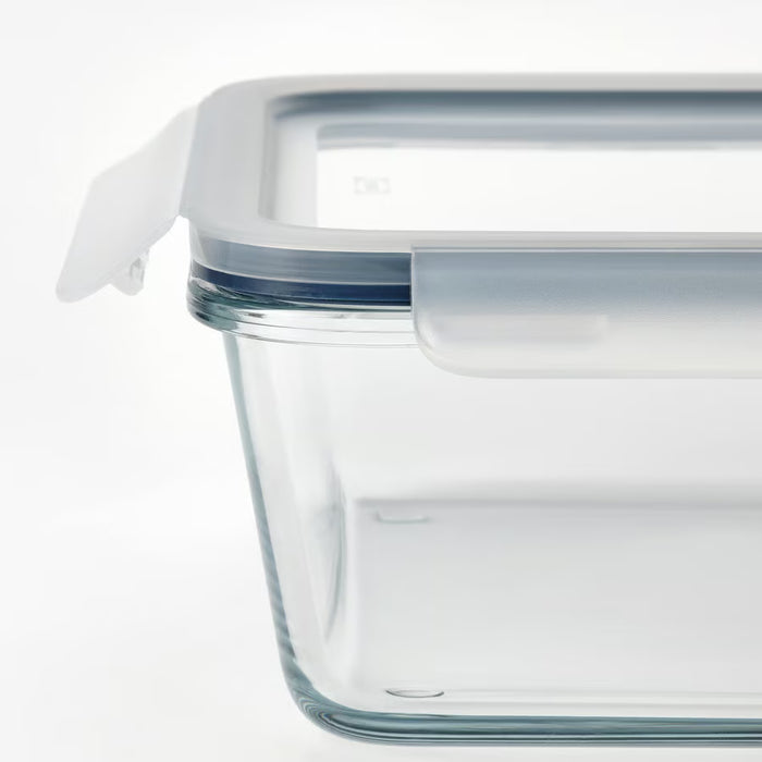 IKEA 365+ Glass Food Container with Lid — 1L, 3-Pack | Oven, Microwave & Freezer Safe with washcloth, white 30x30cm ( 2 pieces )