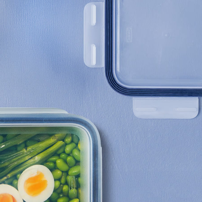 IKEA 365+ Glass Food Container with Lid — 600ml, 3-Pack | Oven, Microwave & Freezer Safe with washcloth, white, 30x30 cm ( 2 pieces )