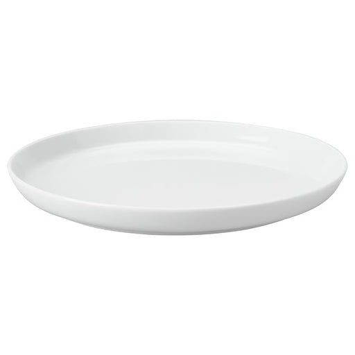 IKEA 365+ white feldspar porcelain dinner plate 24cm front view on white background #10621358