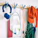IKEA PS 2026 birch hook rack with hooks extended for hanging items