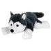 IKEA LIVLIG Siberian husky soft toy 26cm front view showing bright blue eyes and black white fur #90414270